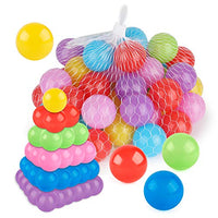 Coogam Pit Balls Pack of 50 - BPA Free 6 Color Hollow Soft Plastic Ball for Kids Birthday Pool Tent Party Favors Summer Water Bath Toy ( 6CM )
