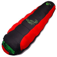 Feeryou Ultra-Light Warm Sleeping Bag Portable Camping Sleeping Bag Single Design Breathable Moisture-Proof Convenient Compression Red Sleeping Bag Super Strong