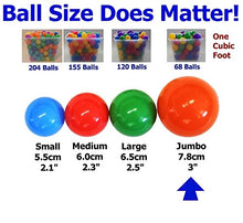 Load image into Gallery viewer, Pack of 500 Orange (Orange) Color Jumbo 3&quot; HD Commercial Grade Ball Pit Balls - Crush-Proof Phthalate Free BPA Free Non-Toxic, Non-Recycled Plastic (Orange, 500)
