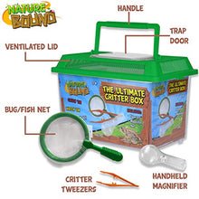 Load image into Gallery viewer, Nature Bound - Ultimate Critter Box Habitat Kit for Indoor/Outdoor Insect Collecting - Includes Net, Tweezers, and Magnifier - Gift for Boys and Girls Green

