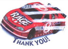 Load image into Gallery viewer, Lil Pickle Boys Race Car Thank You, Fill-in Style, 8 Pack, Die Cut
