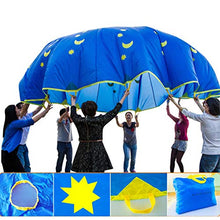 Load image into Gallery viewer, Biitfuu 6ft Kids Play Parachute with 9 Handles Play Parachute Toy Games for Team Games, Indoor Outdoor Games Exercise Toy
