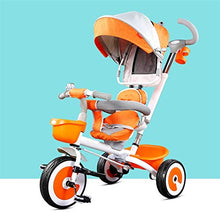 Load image into Gallery viewer, Child Trike Adjustable with Push Handle 3 in 1 Tricycles Children Nino Outdoor Orange Pink 75X53X105cm (Color : Orange)
