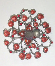 Load image into Gallery viewer, Pomegranate Dreidel on Antique Silver Oxide Metal
