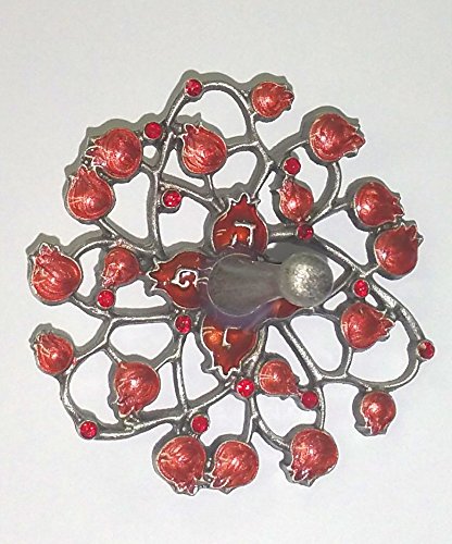Pomegranate Dreidel on Antique Silver Oxide Metal