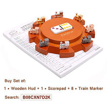 Load image into Gallery viewer, Exqline Mexican Train Hub, Wooden Hub for Mexican Train Dominoes Accessories with Felted Bottom- Solid Pine Dominoes Hub Mexican Train Game
