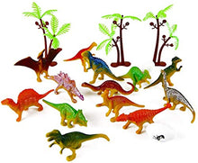 Load image into Gallery viewer, Mini Dinosaur Toy Set, 35 Pieces 3&quot; Plastic Assorted Dinosaur Figures as Cake Toppers for Birthday Party, Toys for Boys and Girls
