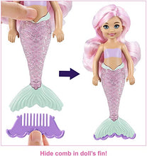 Load image into Gallery viewer, Barbie Color Reveal Chelsea Mermaid Doll with 6 Surprises 3 Mystery Bags Contain a Snap-On Bodice, Crown &amp; Fin Comb; Mermaid-Themed; Gift for Kids 3 Years &amp; Older

