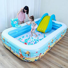 Load image into Gallery viewer, Inflatable Family Swimming Pool, Inflatable Pool for Kiddie, Kids, Adults, Toddlers, Infant, Oversized Blow Up Lounge Pools, for Kids, Adults, Baby, Children,Blue_360x200x60cm
