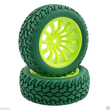 Load image into Gallery viewer, RC 713-8019G Rally Tires &amp; Wheel Rims Offset:6mm For HSP 1:10 On-Road Rally Car
