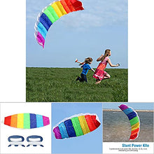 Load image into Gallery viewer, Vbest life 4M / 2M/ 2.7M Color Double Line Double Line Soft Sports Kite Stunt Power Sports Kite Outdoor Beach Toys(1.4m)

