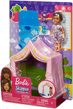 Load image into Gallery viewer, Barbie Skipper Babysitters Inc. Doll Playset Includes Small Toddler Doll, Pink Tent and Cloud-Print Sleeping Bag, Plus Bottle and Teddy Bear, Gift for 3 to 7 Year Olds
