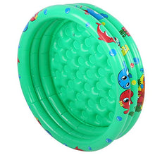Load image into Gallery viewer, Durable Sturdy Round Inflatable Baby Toddlers Swimming Pool with Good Materials Portable Inflatable Children Little Green Pool for Kids(Green 90cm) Children&#39;s Swimming Series
