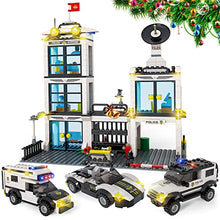 Load image into Gallery viewer, City Police Station Building Kit, Police Car Toy, City Police Sets, with Escort Car, Prison Van, Cruiser, Best Learning Roleplay STEM Police Toys Birthday for Kids Boys Aged 6-12
