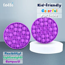 Load image into Gallery viewer, All-New Totti Pop Fidget Toy Satisfying Big Push it Bubble Fidget Sensory Toy Stress and Anxiety Relief Novelty Gift for Both Children and Adults | Round, Purple
