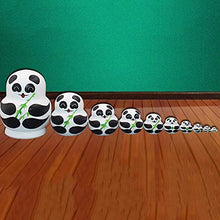 Load image into Gallery viewer, Anniston Kids Toys, 10Pcs/Set Wooden Panda Animal Russian Nesting Dolls Toy Handmade Craft Kids Gift Puzzles &amp; Magic Cubes Perfect Fun Time Play Activity Gift for Boys Girls
