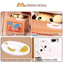 Load image into Gallery viewer, KUIDAMOS Stealing Coin Cat Box Coin Bank for Money Saving,ABS Plastic &amp; Electronic Component,Automatic Stealing Coin Cat Kitty Piggy Bank for Kids Christmas/Birthday Gift
