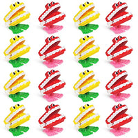 16 Pack Wind Up Teeth Walking Babbling Teeth Chattering Teeth for Party Favors Supplies Props for Halloween Gag Shows