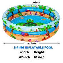 Load image into Gallery viewer, JOYIN 2 Pack 47&quot; Baby Pool, Float Kiddie Pool, Inflatable Baby Swimming Pool with 3 Rings, Summer Fun for Children, Indoor and Outdoor Water Game Play Center for Toddlers
