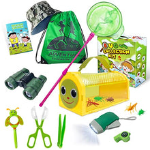 Load image into Gallery viewer, ESSENSON Bug Catcher Kit - Bug Collection Kit Outdoor Toy Gift for Age 3 4 5 6 7 8+ Years Old Boys Girls Kids Outdoor Explorer Kit with Bug House, Binoculars, Butterfly Net, Camping, Adventure

