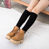 GUAngqi Autumn and Winter Ladies Leggings Knee Socks Leg Warmer Boot Socks Cover,Black