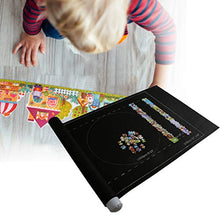 Load image into Gallery viewer, Jigsaw Puzzle Roll Mat for Adults Kids - Puzzle Storage Puzzle Saver, Environmental Friendly Felt, Jigroll Jigsaw Puzzles Up to 1,500 Pieces ZIPSAK (Black)
