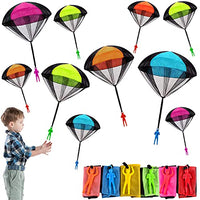 Parachute Toy 10Pieces Children's Flying Toys Tangle Free Throwing Hand Throw Parachute Army Man Toss It Up and Watching Landing Outdoor Toys for Kids Gifts (Five Color)