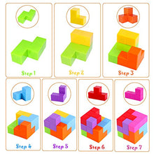 Load image into Gallery viewer, YUANT 3D Magnetic Building Blocks Magic Magnetic Cubes, Set of 7 Multi Shapes Magnetic Blocks with 54 Guide Cards, Infinity Puzzle Cubes for Early Education, Intelligence Developing (Opaque)
