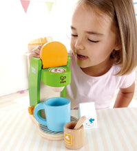 Load image into Gallery viewer, Hape Kid&#39;s Coffee Maker Wooden Play Kitchen Set with Accessories
