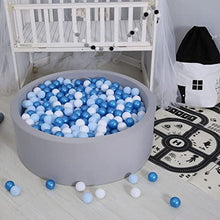 Load image into Gallery viewer, GOGOSO Ball Pit Balls Blue Tone for Playhouse, Baby Pool for Babies, Kids, Toddlers, Boys, Phthalate Free BPA Free, Pack of 100 with Storage Bag, with Color Pearl Blue, Light Blue, White

