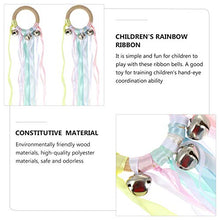 Load image into Gallery viewer, TOYANDONA 2pcs Ribbon Hand Kite with Bells Colorful Dancing Ring Sensory Ribbon Sensory Toys Rings Learning Montessori Waldorf Toys for Kids Toddlers Learning Unicorn Color
