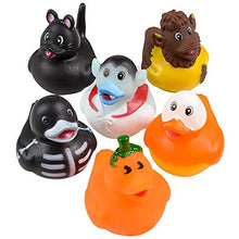 Load image into Gallery viewer, The Dreidel Company Halloween Rubber Duck Toy Duckies for Kids, Bath Birthday Gifts Baby Showers Summer Beach and Pool Activity, 2&quot; (12-Pack)
