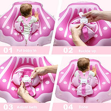 Load image into Gallery viewer, Lightaling Baby Floats for Pool , Baby Swim Float for Girls Princess, Sun Canopy Baby Inflatable Water Toys for Age of 18-30 Months,17-33 lbs
