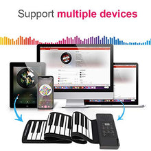 Load image into Gallery viewer, G&amp;URW Upgrade Portable 61 Keys Roll Up Flexible Electronic Piano Keyboard with Full Soft Responsive Keys Built-in Speaker

