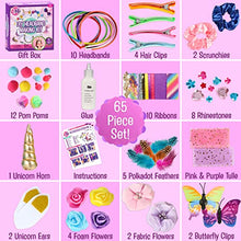 Load image into Gallery viewer, DIY Headband Kit- Create Your Own Headbands- Hair Fashion DIY Arts Craft Kit for Girls - 60+ Craft Supplies Included - Makes 16 Stylish Hair Accessories - Gift for Girls- Crafts Making Kits Ages 6+
