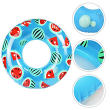 Load image into Gallery viewer, NUOBESTY Cute Swimming Ring Inflatable Swimming Ring Watermelon Swimming Pool PVC Floating Ring Swim Tube for Summer Beach Party
