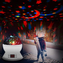 Load image into Gallery viewer, DSTANA Star Projector Night Lights for Kids with Timer, Room Lights for Kids Bedroom, Gifts for 1 2 3 4 5 6 7 8 9 10 Year Old Girl and Boy, Glow Stars and Moon can Make Child Sleep Peacefully- White
