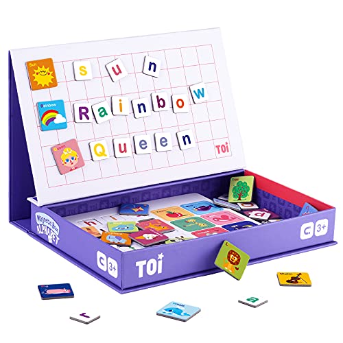 TOI Kids Magnet Toys Magnetic Jigsaw Puzzle Boxes for Kids Age 3-7,Alphabet,Preschool Tabletop Toy for Toddlers Kids,Promoting Hand-Eye Coordination