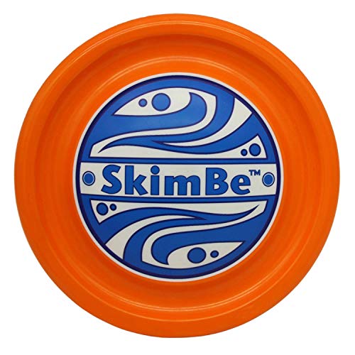 SkimBe Disc Best Winter Toy, Skips, Skims, Slides & Jumps! Great for Swimming Pool, Beach, Snow, & Ice for Kids, Adults & Family (Orange)