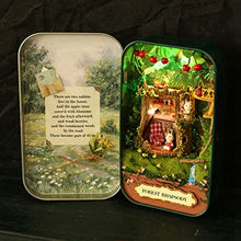 Load image into Gallery viewer, Miniature Mini Dollhouses 3D Natural Themed Puzzles with LED Furniture Christmas Gift Children&#39;s Birthday Gift Evening Story(Forest)
