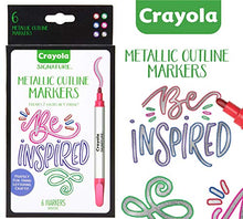 Load image into Gallery viewer, Crayola Metallic Outline Paint Markers, Assorted Colors, Art Supplies, 6 Count
