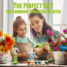 Load image into Gallery viewer, XXTOYS Paint &amp; Plant Flower Growing Kit - Arts &amp; Crafts for Kids Ages 4-8 - Kids Gardening Set for Girls  6 Year Old Girl Gifts, STEM Science Project, Grow PansyPetunia &amp; Marigold Flowers
