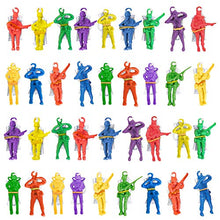 Load image into Gallery viewer, ArtCreativity Mini Paratroopers with Parachutes, Bulk Pack of 36, Vinyl Parachute Men Toy in Assorted Colors, Durable Plastic Army Guys Playset, Fun Parachute Party Favors, for Boys and Girls
