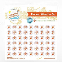 Places I Want to Go Stickers | Reusable World Exploration Stickers for Kids | Promotes Global Connection | A Fun Way to Learn Geography for Children