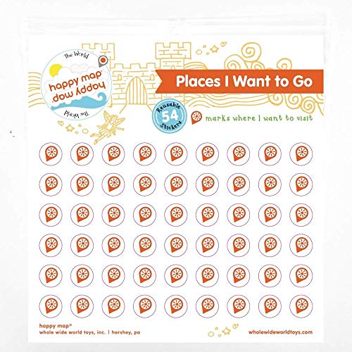Places I Want to Go Stickers | Reusable World Exploration Stickers for Kids | Promotes Global Connection | A Fun Way to Learn Geography for Children