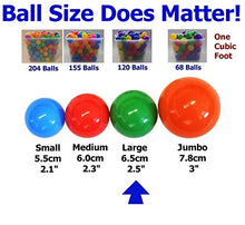 Load image into Gallery viewer, My Balls Pack of 500 Large 2.5&quot; 65mm Ball Pit Balls in 5 Bright Colors - Crush-Proof Air-Filled; Phthalate Free; BPA Free; Non-Toxic; Non-PVC; Non-Recycled Plastic
