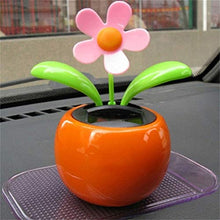 Load image into Gallery viewer, Zereff Newest Home Decorating Solar Power Flower Plants Moving Dancing Flowerpot Swing Solar Car Toy Gift Car-Styling
