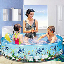 Load image into Gallery viewer, ZHKGANG Home Family Pool Children&#39;s Garden Water Swimming Pool Without Tube Plastic Ocean Round Outdoor Pool,Blue-24438cm
