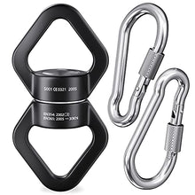 Load image into Gallery viewer, YARKOR Swing Swivel, Safety Rotational Device Hanging Accessory, 30KN 360 Rotational Device for Web Tree Swing, Rock Climbing, Hanging Hammock, Aerial Dance
