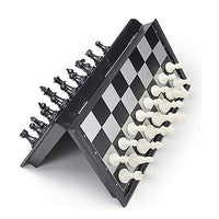 LXLTL Travel Chess Set, Portable Classic Folding Travel Magnetic Chess Set with Aluminum Plating for Kids Board Games,Chess Set